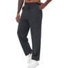 image:imageTHE GYM PEOPLE Mens Baggy Fleece Workout Sweatpants with Pockets Drawstring Lounge Athletic Running PantsDark Grey