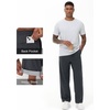 image:imageTHE GYM PEOPLE Mens Baggy Fleece Workout Sweatpants with Pockets Drawstring Lounge Athletic Running PantsDark Grey
