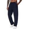 image:imageTHE GYM PEOPLE Mens Baggy Fleece Workout Sweatpants with Pockets Drawstring Lounge Athletic Running PantsNavy Blue
