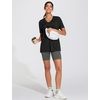image:imageTHE GYM PEOPLE Womens Short Sleeve Loose Fit T Shirts Basic Summer Casual VNeck Breathable Workout Tee TopsBlack