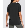 image:imageTHE GYM PEOPLE Womens Short Sleeve Loose Fit T Shirts Basic Summer Casual VNeck Breathable Workout Tee TopsBlack