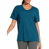 image:imageTHE GYM PEOPLE Womens Short Sleeve Loose Fit T Shirts Basic Summer Casual VNeck Breathable Workout Tee TopsDark Blue Green