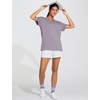 image:imageTHE GYM PEOPLE Womens Short Sleeve Loose Fit T Shirts Basic Summer Casual VNeck Breathable Workout Tee TopsGrey Purple