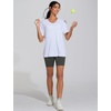 image:imageTHE GYM PEOPLE Womens Short Sleeve Loose Fit T Shirts Basic Summer Casual VNeck Breathable Workout Tee TopsWhite
