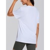 image:imageTHE GYM PEOPLE Womens Short Sleeve Loose Fit T Shirts Basic Summer Casual VNeck Breathable Workout Tee TopsWhite