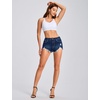 image:imageTHE GYM PEOPLE Womens Ripped Stretchy Jeans Shorts Summer Frayed Hem Denim Hot Shorts with PocketsBlack Blue