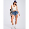 image:imageTHE GYM PEOPLE Womens Ripped Stretchy Jeans Shorts Summer Frayed Hem Denim Hot Shorts with PocketsDenim Blue