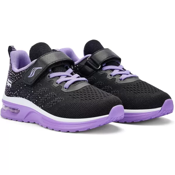 Lamincoa ToddlerLittle Kids Boys Girls Lightweight Sneakers UnisexChild Air Running NonSlip Athletic Tennis ShoesBlack Purple