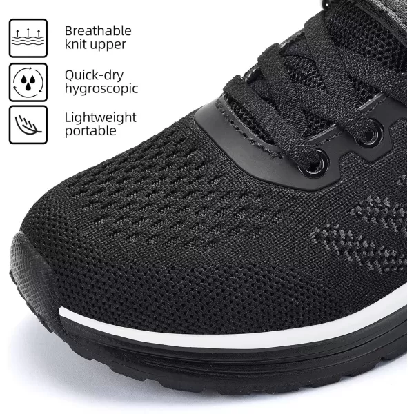 Lamincoa ToddlerLittle Kids Boys Girls Lightweight Sneakers UnisexChild Air Running NonSlip Athletic Tennis ShoesBlack White