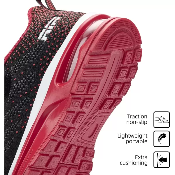 Lamincoa ToddlerLittle Kids Boys Girls Lightweight Sneakers UnisexChild Air Running NonSlip Athletic Tennis ShoesBlackRed