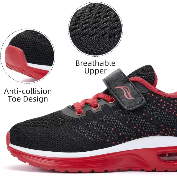 Lamincoa ToddlerLittle Kids Boys Girls Lightweight Sneakers UnisexChild Air Running NonSlip Athletic Tennis ShoesBlackRed