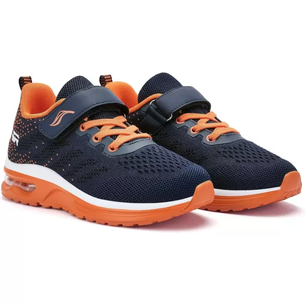 Lamincoa ToddlerLittle Kids Boys Girls Lightweight Sneakers UnisexChild Air Running NonSlip Athletic Tennis ShoesBlue Orange