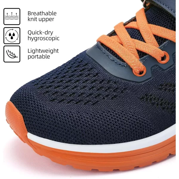 Lamincoa ToddlerLittle Kids Boys Girls Lightweight Sneakers UnisexChild Air Running NonSlip Athletic Tennis ShoesBlue Orange