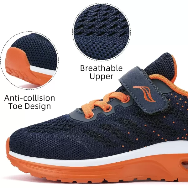 Lamincoa ToddlerLittle Kids Boys Girls Lightweight Sneakers UnisexChild Air Running NonSlip Athletic Tennis ShoesBlue Orange