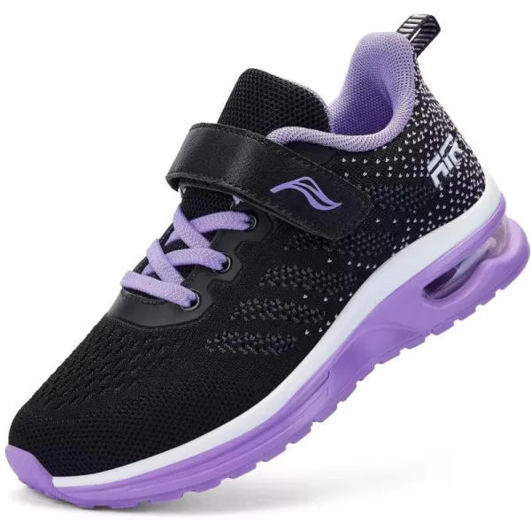 Lamincoa ToddlerLittle Kids Boys Girls Lightweight Sneakers UnisexChild Air Running NonSlip Athletic Tennis ShoesBlack Purple