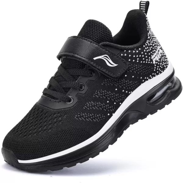 Lamincoa ToddlerLittle Kids Boys Girls Lightweight Sneakers UnisexChild Air Running NonSlip Athletic Tennis ShoesBlack White