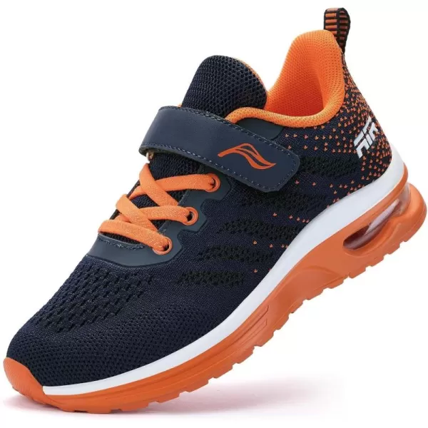 Lamincoa ToddlerLittle Kids Boys Girls Lightweight Sneakers UnisexChild Air Running NonSlip Athletic Tennis ShoesBlue Orange