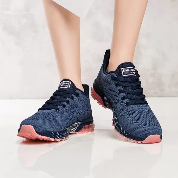 Lamincoa Womens Air Running Shoes Athletic Women Sneakers Non Slip Womens Tennis ShoesNavy2