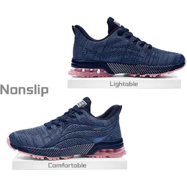 Lamincoa Womens Air Running Shoes Athletic Women Sneakers Non Slip Womens Tennis ShoesNavy2