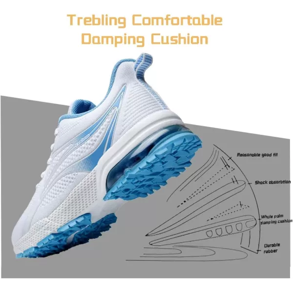 Lamincoa Womens Air Running Shoes Athletic Women Sneakers Non Slip Womens Tennis ShoesWhiteblue