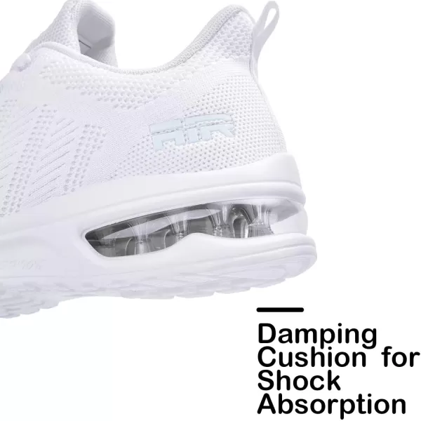 Lamincoa Womens Air Running Shoes Lightweight Women Sneakers Air Cushion Walking Tennis Shoes for WomenAll White