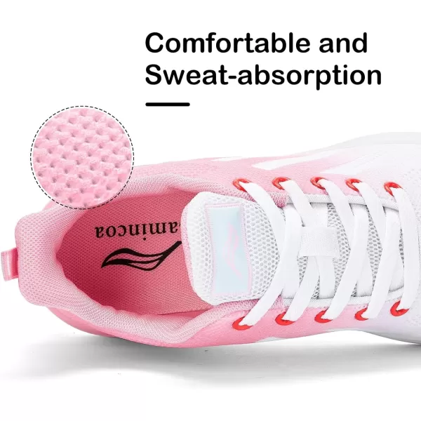 Lamincoa Womens Air Running Shoes Lightweight Women Sneakers Air Cushion Walking Tennis Shoes for WomenWhite Pink