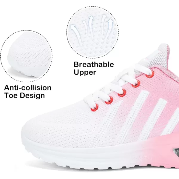 Lamincoa Womens Air Running Shoes Lightweight Women Sneakers Air Cushion Walking Tennis Shoes for WomenWhite Pink