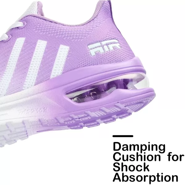 Lamincoa Womens Air Running Shoes Lightweight Women Sneakers Air Cushion Walking Tennis Shoes for WomenWhite Purple