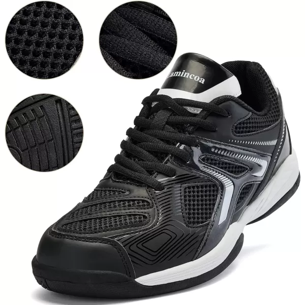 Lamincoa Womens Pickleball Shoes NonSlip Tennis Court Shoes for WomenBlack