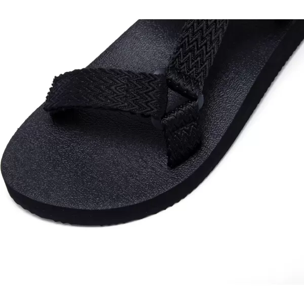 Womens Sandals Casual Summer Sandals for Women with Arch Support Yoga Mat Insole Lightweight Water Shoes OutdoorBlack