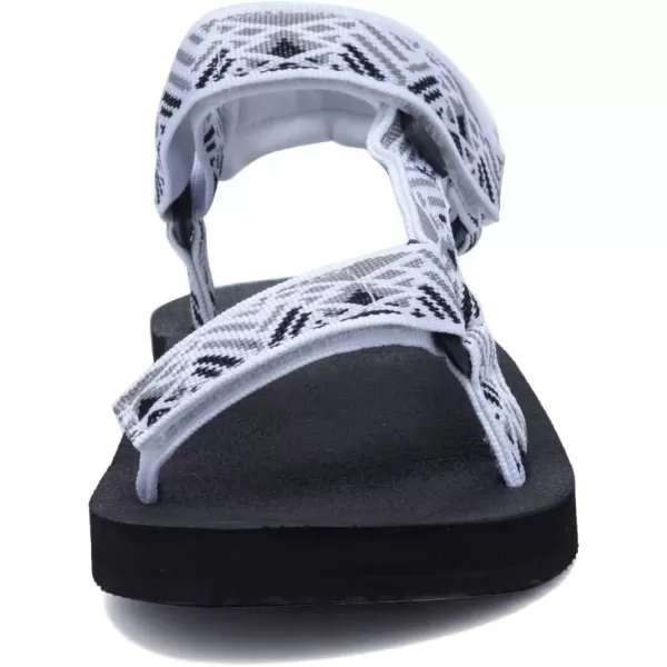 Womens Sandals Casual Summer Sandals for Women with Arch Support Yoga Mat Insole Lightweight Water Shoes OutdoorBlackWhite