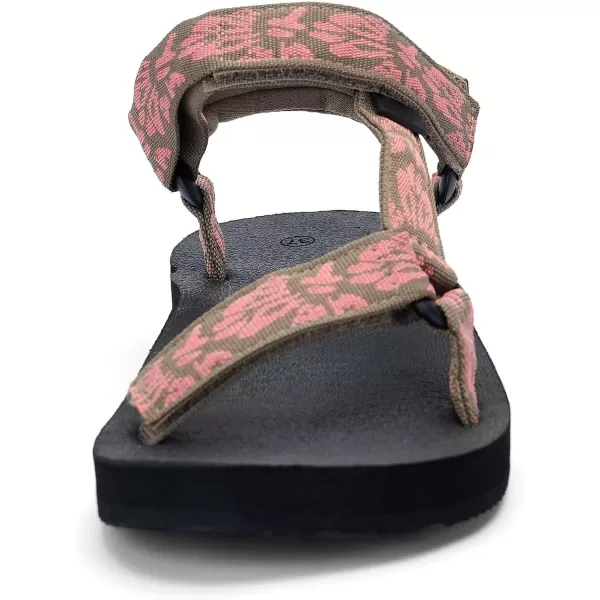 Womens Sandals Casual Summer Sandals for Women with Arch Support Yoga Mat Insole Lightweight Water Shoes OutdoorPink