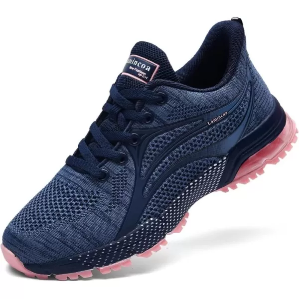 Lamincoa Womens Air Running Shoes Athletic Women Sneakers Non Slip Womens Tennis ShoesNavy2