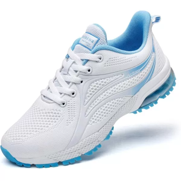 Lamincoa Womens Air Running Shoes Athletic Women Sneakers Non Slip Womens Tennis ShoesWhiteblue