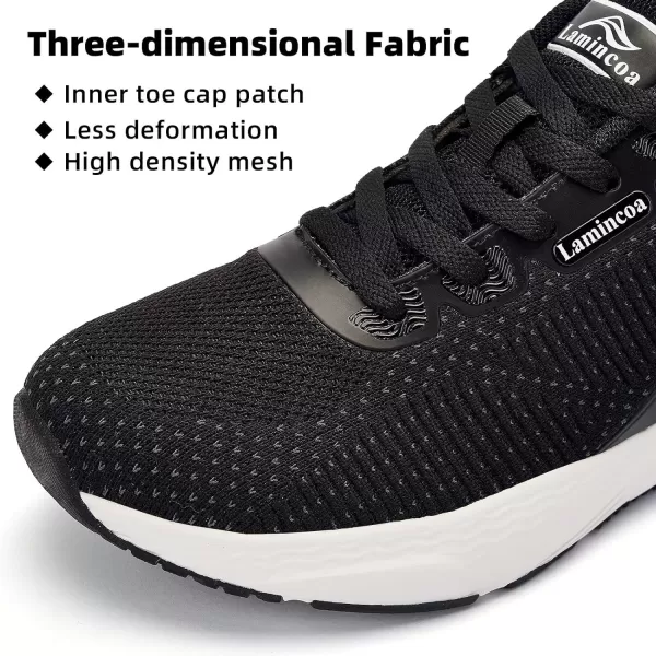 Lamincoa Mightycloud Womens Sneakers Soft Landing Running Tennis Shoes Lightweight Cushioning Walking Shoes for WomenBlackWhite