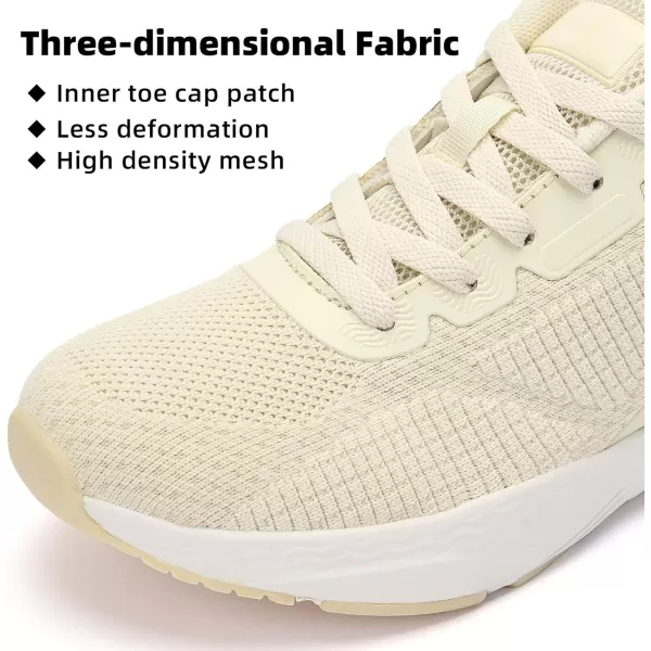 Lamincoa Mightycloud Womens Sneakers Soft Landing Running Tennis Shoes Lightweight Cushioning Walking Shoes for WomenCreamcoloured