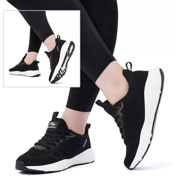 Lamincoa Sneakers for Women Athelic Womens Tennis ShoesBlackWhite