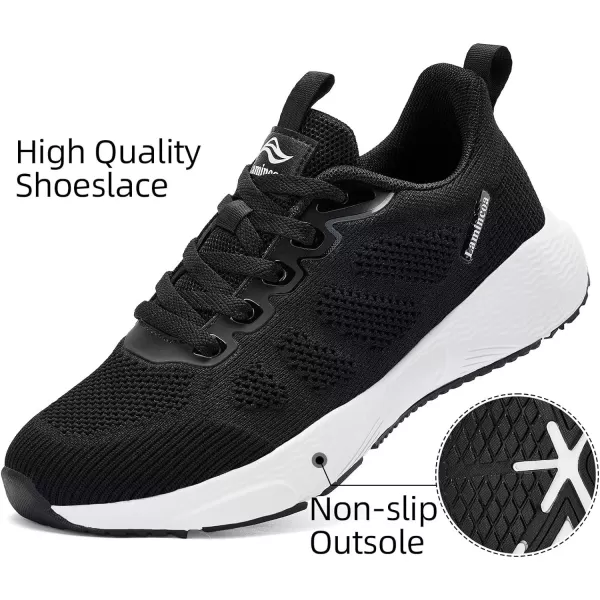 Lamincoa Sneakers for Women Athelic Womens Tennis ShoesBlackWhite