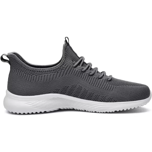 Lamincoa Wide Width Mens Tennis Shoes Slip On Lightweight Breathable Casual Sneakers for Walking Running Gym Jogging FitnessGrey