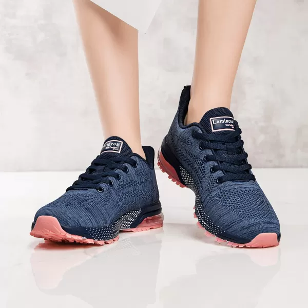 Lamincoa Womens Air Running Shoes Athletic Women Sneakers Non Slip Womens Tennis ShoesNavy Blue