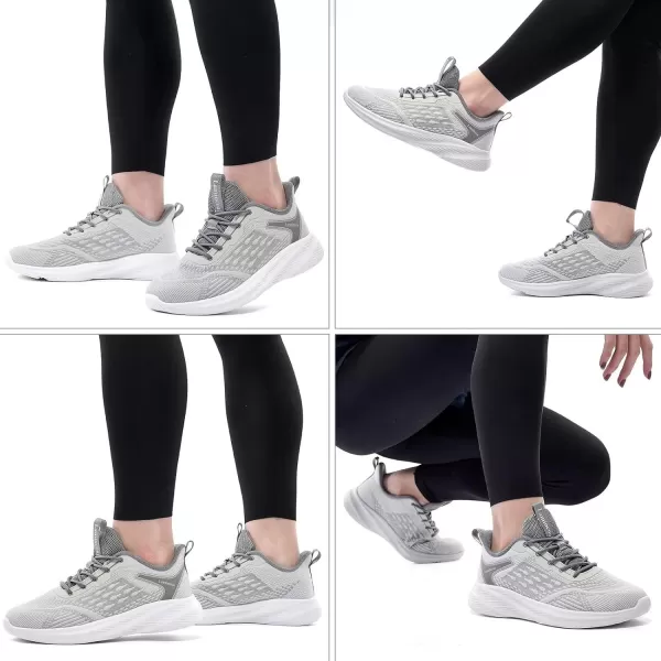 Lamincoa Womens Lightweight Walking Shoes Running Sneaker for Women Tennis AthelicGrey