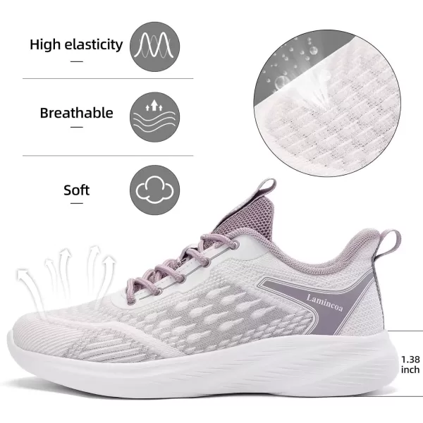 Lamincoa Womens Lightweight Walking Shoes Running Sneaker for Women Tennis AthelicPurple