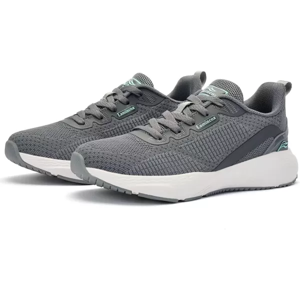 Lamincoa Womens Mightycloud Soft Landing Cushioning Running Tennis ShoesGrey