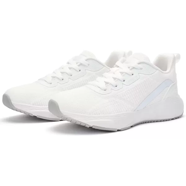 Lamincoa Womens Mightycloud Soft Landing Cushioning Running Tennis ShoesWhite