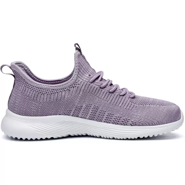 Lamincoa Womens Tennis Walking Shoes Slip On Lightweight Comfort Memory Foam SneakersPurple