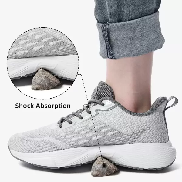 Lamincoa Womens Walking Shoes  Womens Sneakers Shoes Lightweight Breathable Slip On Tennis ShoesGrey