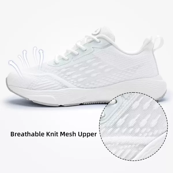 Lamincoa Womens Walking Shoes  Womens Sneakers Shoes Lightweight Breathable Slip On Tennis ShoesWhite