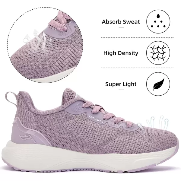 Lamincoa Womens Walking Shoes Lightweight Running Sneakers for Women Memory Foam Soft Womens Tennis Shoes Breathable Mesh Shoes for Gym Workout SportsPurple