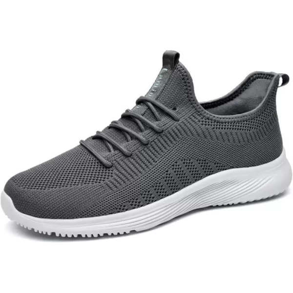 Lamincoa Wide Width Mens Tennis Shoes Slip On Lightweight Breathable Casual Sneakers for Walking Running Gym Jogging FitnessGrey