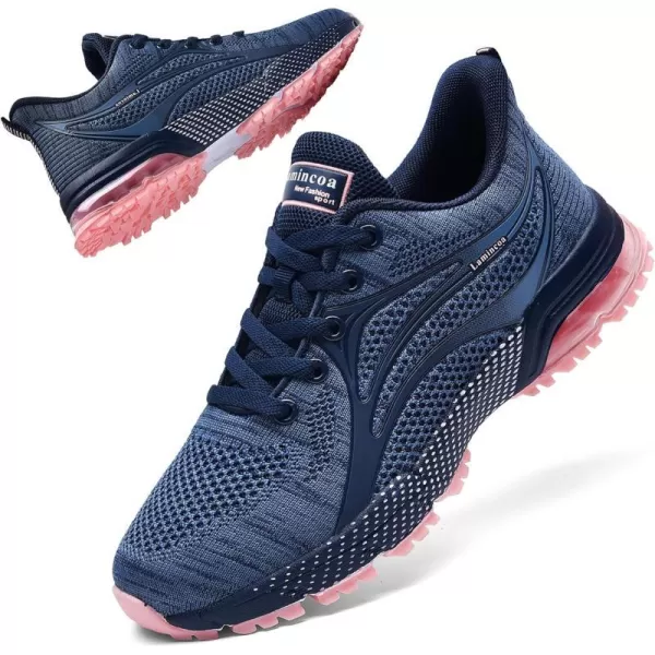 Lamincoa Womens Air Running Shoes Athletic Women Sneakers Non Slip Womens Tennis ShoesNavy Blue